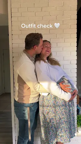 Felt cute 🤍 #outfit #outfitinspo #maternityfashion #pregnanttiktok #husbandwife #familyoutfits #grwm #maternityoutfits 