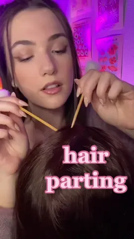 this is actually one of my fave asmr triggers of all time 🥰 #asmr #asmrhairplay #asmrhairparting 