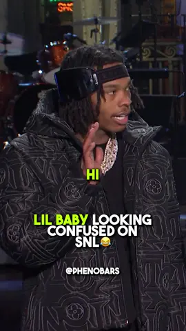 Lil Baby looking at her so confused 😭 #lilbaby #snl #saturdaynightlive #michaelbjordan #rap 