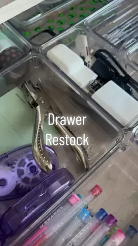 Restocking office drawer🤍 #asmr#asmrsounds#restock#drawerrestock#satisfying#aesthetic#officerestock  