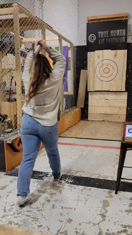 first throw... my reaction though 🤣 #fypシ #vikingtok #axethrowing 