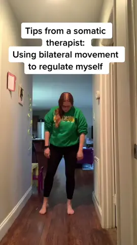 Bilateral stimulation helps us process trauma, regulate our nervous system and feel more embodied. Move your body and connect left to right side over the midline. #prettygirlswalklikethis #bilateralstimulation #somatictherapy #somatictherapist #nervoussystemregulation #nervoussystemhealing #movementismedicine #movementistherapy 