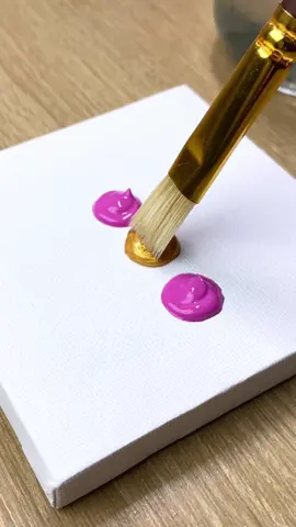 Sunset💛 I’m using medium magenta, black and dioxazine purple acrylic paint.  For the shimmery part I’m using precious gold iridescent acrylic paint by Pebeo😊 The brush set I am using is from ahmarelle.com (link in bio) #acrylicpainting #tiktokart #canvaspainting #paintingtutorial #art #fyp #foryoupage #acrylicart #arttiktok #arttok