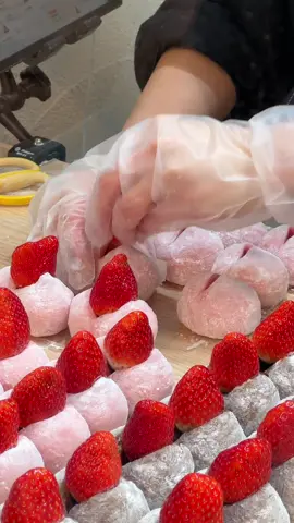 Must try strawberry mochi in Japan! 🍓 #mochi #daifuku #strawberrymochi #japanesefood #japan #japanesedessert #japantravel #tokyofood 