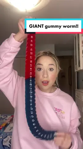 GIANT gummy worm!! 😱 #Foodie #candy #FoodTok 