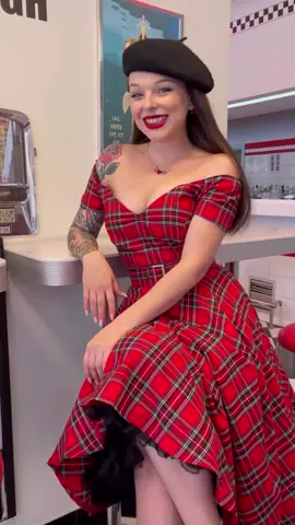 If it didn’t make us proud, we don’t serve it to the crowd ❤️ Lovely @Miss Psycho Cat wearing ‘Dee Dee’ royal stewart tartan dress.  #madeinuk #retrostyle #50sfashion #britishretro