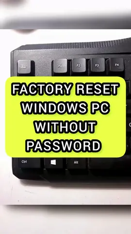 How to Factory Reset Windows 10/11 Without the Password #password  #windows  #windows11  #windows10 #Tech