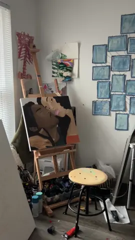 sixth piece in the collection…20 hours of painting later | #art #artist #artistartist  #blackartist#acrylicpaintingy#youngartista#artistsontiktoka#artistsoftiktok#artistsoftiktokily #b#blackpowert#timelapsepainter  #blackpainter