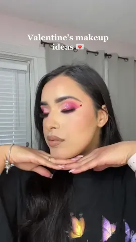 Another dramatic look 💌  #valentinesmakeuplook #valentinesideas #pinkmakeup #pinkeyeshadow #makeupideas #makeuptutorial #makeupartist #fyp 