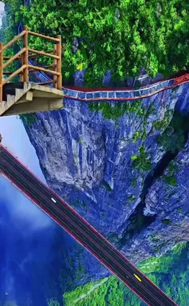 Glass floored mountain bridge. Astonishingly beautiful scenery. 玻璃栈桥看美景。 #glassbridge #Outdoors #china 