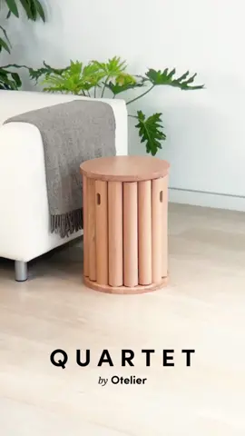 Introducing Quartet, a side table that turns into four stools #furniture #furnituredesign#multifunction #apartment #apartmenttherapy #smallspace