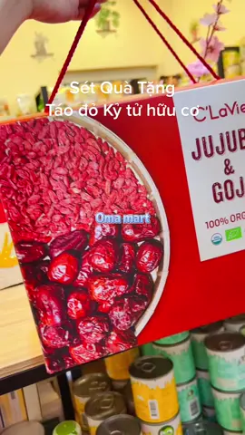 Sét quà tặng Táo đỏ - Kỷ tử hữu cơ C'lavie #omamart #c'lavie #taodohuuco #kytuhuuco 