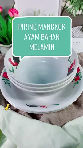 Piring mangkok ayam set bahan melamin #piringmelamincantik #mangkokmelamin #piringayamjago #mangkokayamjago #tiktokshophokisale 