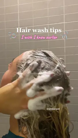 Important wash day tips! 💓 #hairwashday #washinghair #shampoo #conditioner #hairtok #oilyscalp #hairgrowth #shampoosscalpmassager #scalpmassager #amberpot 
