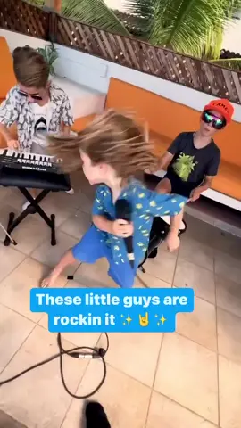 His energy and pure #talent made our day 💯✨ #futureicon Watch @romeoeats  #sing his parent's @walkofftheearth  new song #mystupidheart 💔 These kids are rockin it!! #cover #walkofftheearth #kidsoftiktok #kidstiktok #family 