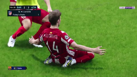 Beautiful Long Shot @mllorente @Atletico de Madrid  vs Barcelona Fc In Injury Time @laliga   #goals #goalsvideo #efootball #videogames #proevolutionsoccer #pes2021 #laliga # #atleticodemadrid #beautyfullshot #ps4 #gameplay 