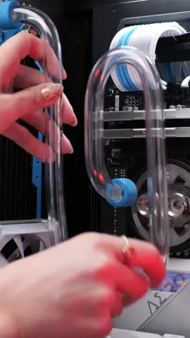 Part 4! The best feeling after bending your tubes is seeing them in the Pc for the first time! #pcbuild #pcmr #pcbuilds #watercooling #pcgaming 