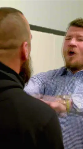The Count with The #Slap!  #MichaelBisping got his hands dirty in the #PowerSlap locker room, dishing out some open-hand warm up slaps to Jesse Nutting and it was ALL caught on video 🖐️ [ Power Slap: Road to the Title airs every Wednesday at 10 pm ET/PT on TBS ]