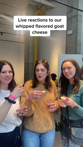 Live reactions to our whipped flavored goat cheese 😂🙌 see what all the hype is about and order in on happyboards.com! #cheese #nycevents #wine #charcuterieboard #nycfood #goatcheese 