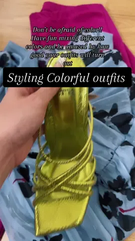 When styling outfits do not be afraid to mix colors!! Have fun creating and playing with colors and shapes and you’ll be surprised at how cool your outfits can turn out to be! #stylingtips #outfitideas #outfitinspo #fashiontiktok #fyp #OOTD 