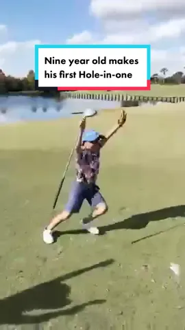 What it's all about! First hole-in-one at nine years old. 👏 (📹: ChicagoBorn23 #golf #golftiktok #holeinone #ace
