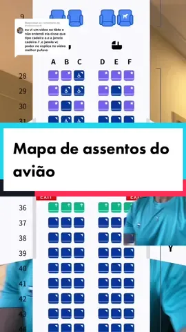 Respondendo a @thaleslorran41 mapa de assentos de um avião. Qual letra corresponde ao assento de janela, meio e corredor ? #assentos #aviao #viagem #dicadeviagens 