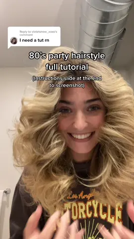 Replying to @violetsnow_xoxo full style breakdown! #80shair #80sparty #80s #70s 