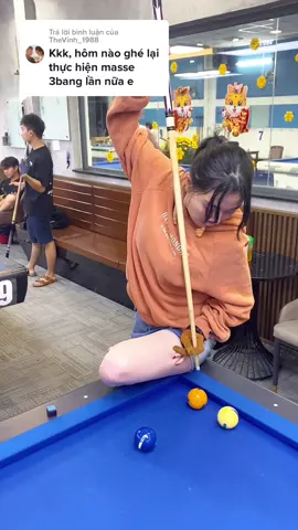 Trả lời @TheVinh_1988 trả hàng masse 3 băng cho anh nha ❤️ #xuhuong #nganbida #bida #bidalibre #carom3băng  Nghe bảo anh thích con gái đánh bida, thật tình cờ em cũng vậy nữa 😂