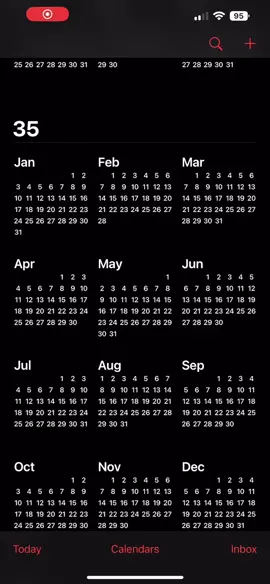 Who knew on an iphone yoh could go back to year 1 🤔  #iphone #fyp #calandar 