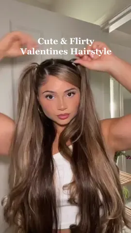 Flirty Valentine’s day hairstyle 🌷💖 #ValentinesDay #valentinesdayideas #valentinesdayhairstyle #datenighthairstyles #valentinesdatenight 