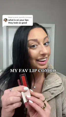 Replying to @sarah_taylor3 one of my new go to lip combos!!! Not sticky & the best color ✨🤍 #lipcombo #lipoil #lippencil 