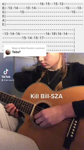 Replying to @Nate Pereda tabs for Kill Bill-SZA #guitartabs #killbill #guitartok 
