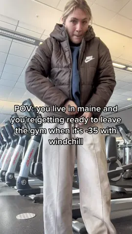 Could I be wearing anymore clothes? #maine #windchill #cold #winter #layers #gym #Fitness #health #wellness #personaltrainer #Running #fyp #nike 