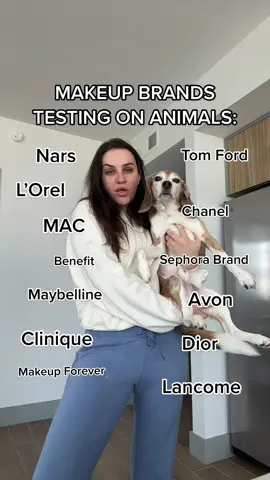 These brands are still testing on animals and it’s 2023! Don’t let your beauty outweigh your morals… there’s plenty of other brands to try. #crueltyfree #crueltyfreelist #stopanimaltesting #makeupbrands #crueltyfreecosmetics #cureltyfreemakeup 