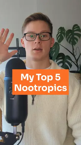My personal top 5 nootropic supplements #supplements #vitamins #nootropics #caffeine #multivitamin #lionsmane #creatine #coffee #health #biohacking #brainhealth 