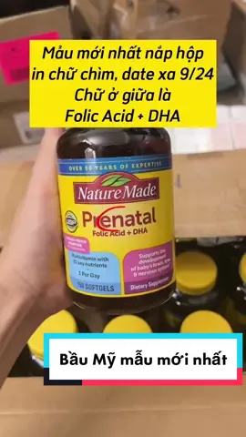 Phân biết mẫu mới nhất của vitamin tổng hợp bầu mỹ Prenatal 150 viên, mẫu mới nhất date tháng 9 năm 2024 #vitamintonghop #baumy #prenatal #acidfolic #naturemade #maumoi #vitamin 
