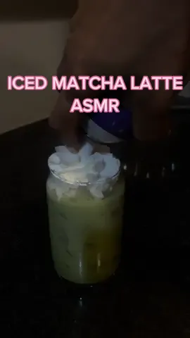 My first #icedmatchalatte #drinkasmrsound  Video🤗
