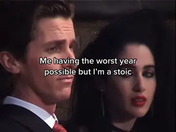 Being stoic is being calm and almost without any emotion. When you're stoic, you don't show what you're feeling and you also accept whatever is happening. The noun stoic is a person who's not very emotional. The adjective stoic describes any person, action, or thing that seems emotionless and almost blank. #americanpsycho#patrickbateman#sigma#scarface#sigmarules#meme#christianbale#fightclub#nightcrawler#breakingbad#edit#sad