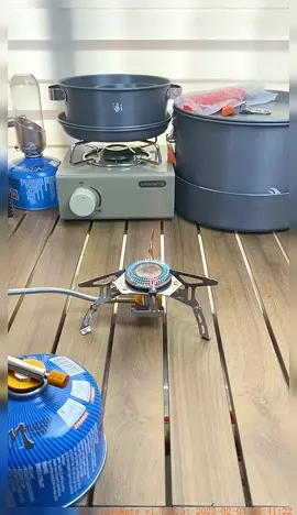 Let’s cook outside#outdoorequipment #outdoorcooking #barbecue #gasstove 