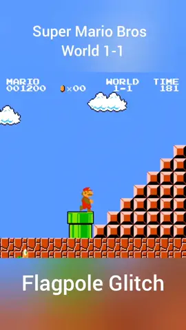 Super Mario Flagpole Glitch #supermario  #supermariobros  #mariobros 