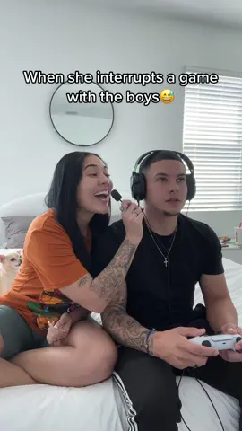 She was just trying to say hi😅 #gaming #couples #foryou #fyp #viral #4u 