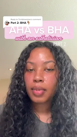 Replying to @7cristinarenee BHA’s or Beta-Hydroxy Acids work by exfoliating inside the pore to clear out and dirt and sebum that is causing congestion. BHA’s are great for NON-inflamed acne like whiteheads & blackheads🤍 #esthetician #atlesthetician #atlantaesthetician #bha #betahydroxyacids #salicylicacid #skintok 