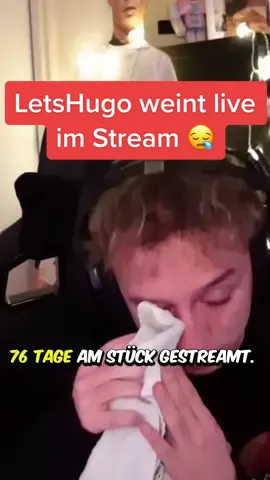 LetsHugo weint nach 76 Tagen live auf Twitch 😪 #LetsHugo #Twitch #Streamer #Gaming #TwitchGermany #TwitchClips #TwitchDeutschland #Streamer 
