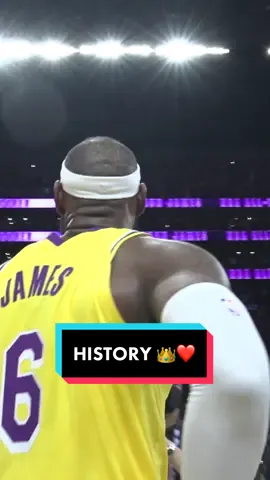 👀 + 👂 from a historic night … #ScoringKing #Memorable #NBA #LeBron #LeBronJames #KingJames #basketball #sports #history 