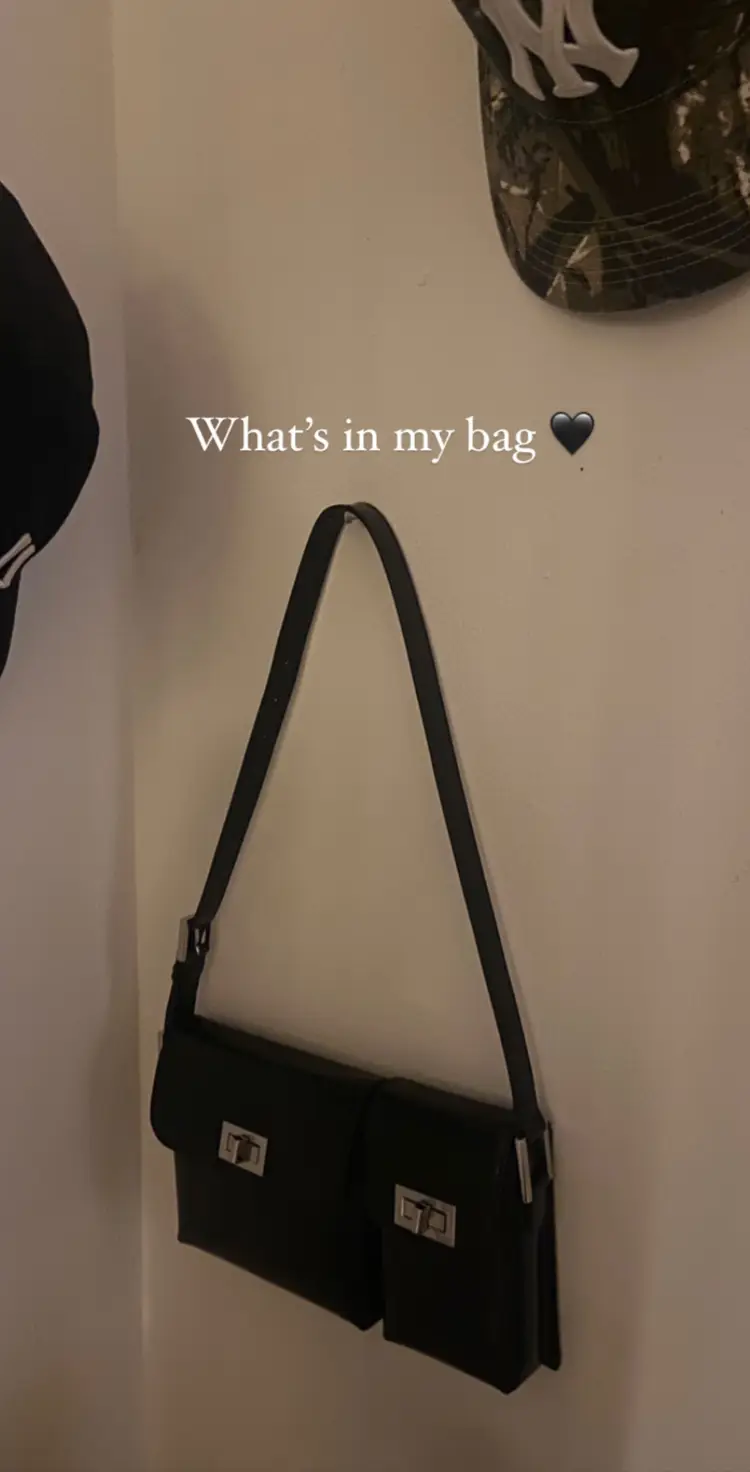 The cutest bag ever!! 🖤👛 #whatsinmybag #diorlipoil #womanhood #byfar #haul 