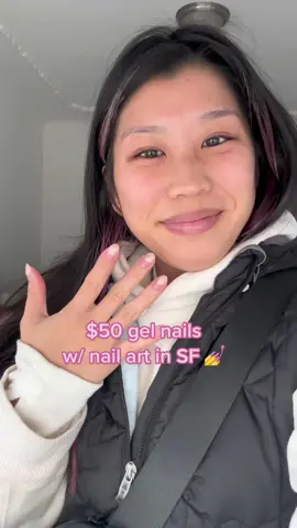 Kinda wish I got a little heart on my index fingers for Valentine’s Day but oh well, the nails are still cute 🥰  Nail salon is DAT Nail Salon on Polk St! #nailart #gelnails #naturalnails #sf #sfbayarea #sanfrancisco #nailsalon #russianhill #russianhillsf #polkstreet #sfblogger #newnails #freshnails #viral 
