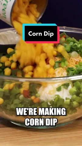 INGREDIENTS -2 cans sweet corn, drained-2 cups of green onions, sliced-2 jalapenos, diced -1 cup mayonnaise -1 cup sour cream -8 oz shredded cheese -1/2 tbsp paprika -Salt & pepper #SuperBowl#SuperBowlldip #cooking #superbowlsnacks #corn #itscorn
