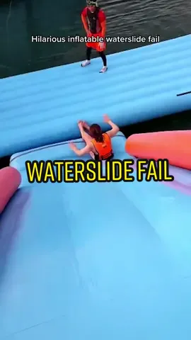 I feel bad for laughing😭 🎥 Charles Mullet via @ARK Media #fail #waterslide #funny #waitforitseries  