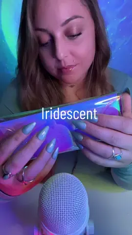 Iridescent taps 💙 #asmr #asmrsounds #tiktok #fyp 