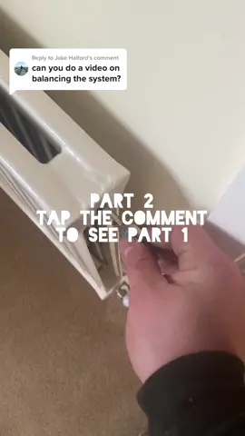 Replying to @Jake Halford fill balance and vent a vented heating system #plumbing #plumber  